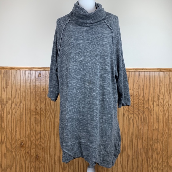 Free People Tops - Free People Beach | Grey Funnel Neck Tunic